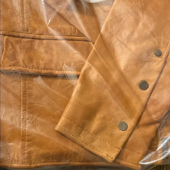 Sundance Angela Leather Jacket. New in factory plastic.